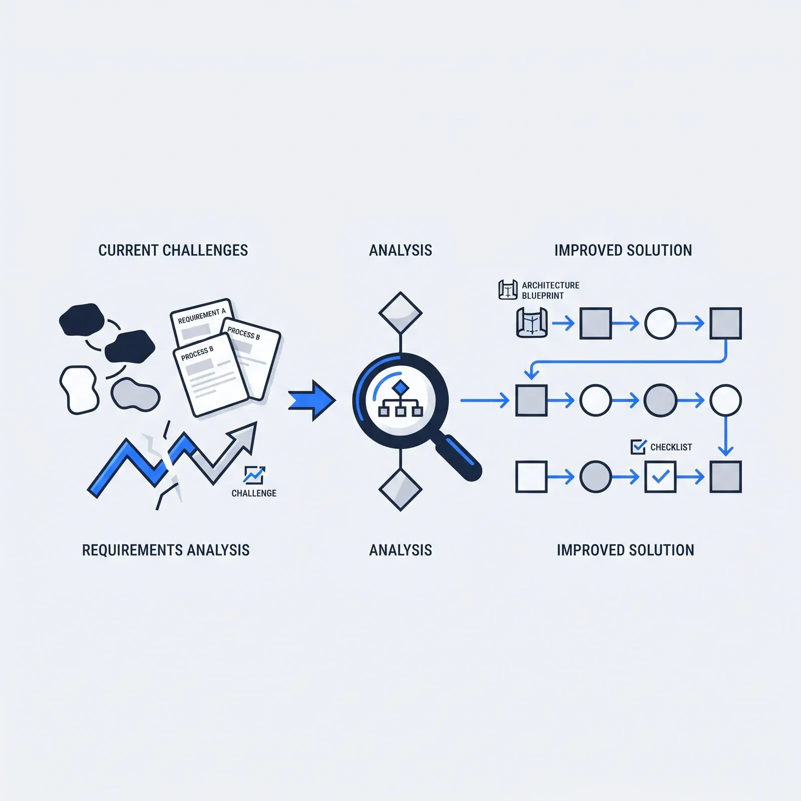 IT consulting and system analysis service visualization